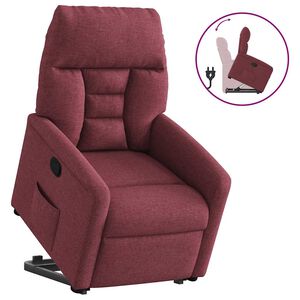 vidaXL Relaxsessel mit Aufstehhilfe Weinrot Stoff