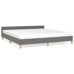 vidaXL Bettgestell ohne Matratze Dunkelgrau 180x200 cm Stoff