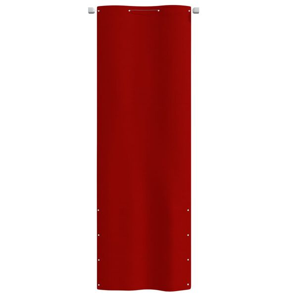 vidaXL Balkon-Sichtschutz Rot 80x240 cm Oxford-Gewebe