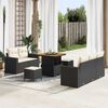 vidaXL Garten-Sofa-Set 8 pcs Schwarz Poly-Rattan