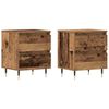vidaXL Nachttisch 2 pcs Altholz 40 x 35 x 50 cm Holzwerkstoff