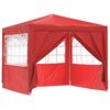 vidaXL Party-Zelt Rot 250 x 250 x 240 cm PE und Stahl