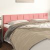 vidaXL Kopfteile 2 Stk. Rosa 100x5x78/88 cm Samt