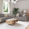 vidaXL Sofa 3 pcs Taupe Leinenmischgewebe