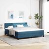 vidaXL Boxspringbett mit Kopfteil Dunkelblau 180 x 200 cm Samt