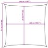 vidaXL Sonnensegel Hellgrau 3x3 m 100% Polyester Oxford