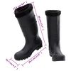vidaXL Gummistiefel mit Herausnehmbarem Innenfutter Schwarz Gr. 43 PVC