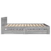 vidaXL Bettgestell mit Kopfteil Grau Sonoma 135x190 cm Holzwerkstoff
