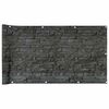 vidaXL Balkon-Sichtschutz Steinoptik Grau 1000x75 cm PVC