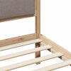vidaXL Bettrahmen mit Kopfteil Taupe 160 x 200 cm Stoff