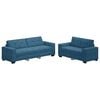 vidaXL Sofa 2 pcs Blau 221 x 80 x 80 cm Stoff