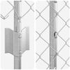 vidaXL Zaun mit Pfosten Silber 1,5 x 10 m Stahl