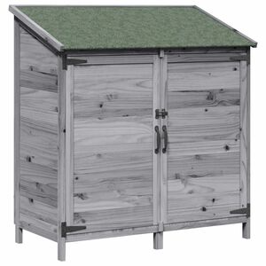 vidaXL Gartenschuppen Grau 106,5 x 56 x 113,5 cm Massivholz aus Fichte