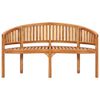 vidaXL Bananenbank 151 cm Massivholz Teak
