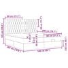 vidaXL Ottoman-Bett mit Matratzen Hellgrau 160x200 cm Stoff