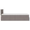 vidaXL Ottoman-Bett mit Matratze & LEDs Taupe 80x200 cm Stoff