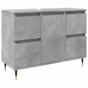 vidaXL Badschrank Betongrau 80x33x60 cm Holzwerkstoff