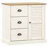vidaXL Highboard VIGO Wei&szlig; 78x40x175 cm Massivholz Kiefer