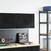 vidaXL Garagen-Wandschrank Schwarz Holzwerkstoff