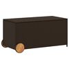 vidaXL Gartentruhe mit Rollen Braun 190L Poly Rattan