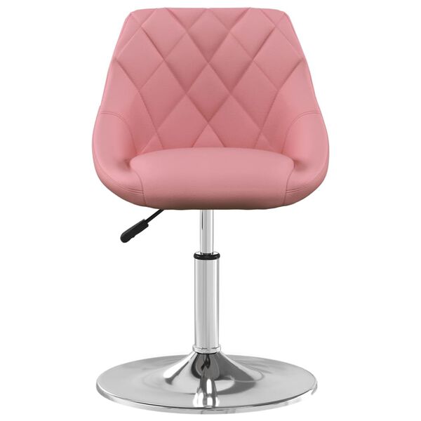 vidaXL Esszimmerst&uuml;hle 4 Stk. Drehbar Rosa Samt