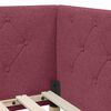 vidaXL Eckbettgestell mit Matratze Weinrot 90 x 200 cm Stoff