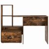 vidaXL Schreibtisch mit Regal Ger&auml;ucherte Eiche 131,5 x 50 x 106,5 cm