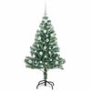 vidaXL K&uuml;nstlicher Weihnachtsbaum beschneit mit LED Licht 120 cm