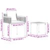 vidaXL Gartenm&ouml;bel Set 3 pcs Schwarz und Cremewei&szlig; PE-Rattan