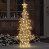 vidaXL Weihnachtsbaum mit 160 LEDs Warmwei&szlig; 151 cm PET