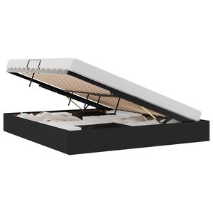 vidaXL Aufbewahrungsbett mit Speicher Schwarz 180 x 200 cm Stoff