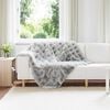 vidaXL Kunstfell Kaninchenfell Decke Grau 130 x 150 cm Polyester