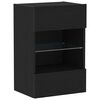 vidaXL TV-Schrankset 40 x 30 x 60,5 cm Schwarz Holzwerkstoff