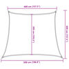 vidaXL Sonnensegel 160 g/m&sup2; Wei&szlig; 4/5x4 m HDPE