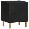 vidaXL Nachttisch Schwarz 40x33x46 cm Massivholz Mango