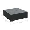 vidaXL 6-tlg. Garten-Lounge-Set mit Auflagen Poly Rattan Schwarz