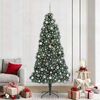 vidaXL K&uuml;nstlicher vorbeleuchteter Weihnachtsbaum mit Kugelset 240 cm