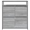 vidaXL Schuhschrank mit 4 Klappen Grau Sonoma 100x34x112 cm