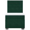 vidaXL Boxspringbett mit Matratze Dunkelgr&uuml;n 100x200 cm Samt