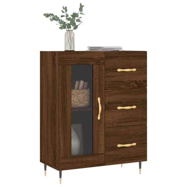 vidaXL Sideboard Braun Eichen-Optik 69,5x34x90 cm Holzwerkstoff
