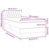 vidaXL Boxspringbett mit Matratze Dunkelblau 80x220 cm Samt