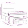 vidaXL Boxspringbett mit Matratze Dunkelgrau 120x190 cm Stoff
