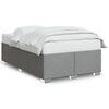 vidaXL Bettgestell ohne Matratze Hellgrau 120x190 cm Stoff