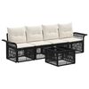 vidaXL Gartensofa-set 5 pcs Schwarz Poly-Rattan
