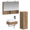 vidaXL Badezimmerschrank-Set 4 Stk. Artisan-Eiche Holzwerkstoff