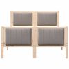 vidaXL Bettgestell Braun und Taupe 120 x 190 cm Massivholz Kiefer