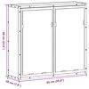 vidaXL Bad-Spiegelschrank Grau Sonoma 65x20x60 cm Holzwerkstoff