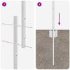 vidaXL Zaunpfosten 11 pcs Silber 120 cm Stahl