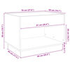 vidaXL Couchtisch mit Infinity-LED R&auml;uchereiche 70x50x50 cm