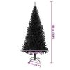 vidaXL Weihnachtsbaum mit 300 LEDs mit St&auml;nder Schwarz 180 cm PVC